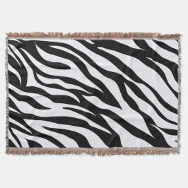 Schwarzweiß Safari Zebra Animal Print Decke
