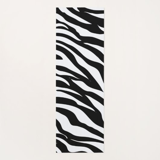 Schwarzweiß Safari Zebra Animal Print Yogamatte (Rückseite)