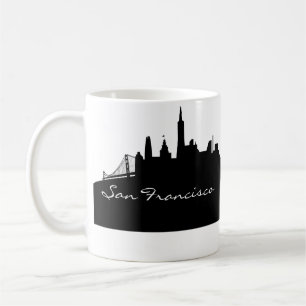 Schwarzweiss-San Francisco Skyline Kaffeetasse