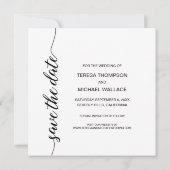 Schwarzweiß "Save the Date" (Rückseite)