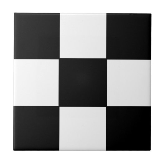 Schwarzweiß, Schach, Karo, kariert Fliese (Vorderseite)