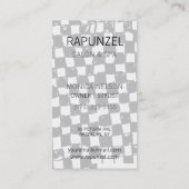 Schwarzweiss-Schachbrett abstrakt Visitenkarte (Rückseite)