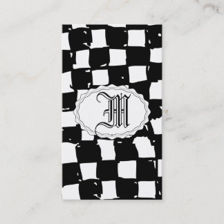 Schwarzweiss-Schachbrett abstrakt Visitenkarte