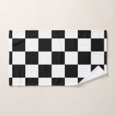 Schwarzweiss-Schachbrett Badhandtuch Set (Handtuch)