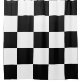Schwarzweiss-Schachbrett Duschvorhang