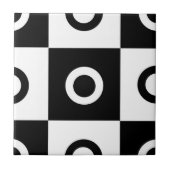 Schwarzweiß-Schachbrett Fliese (Vorderseite)