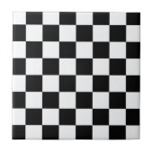 Schwarzweiss-Schachbrett Fliese (Vorderseite)