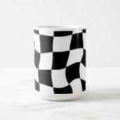 Schwarzweiß-Schachbrett Kaffeetasse (Mittel)