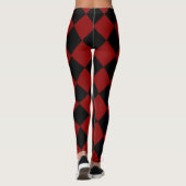 Schwarzweiß-Schachbrett Leggings (Rückseite)