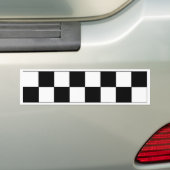 Schwarzweiss-Schachbrett-Retro Hipster Autoaufkleber (Auf Auto)
