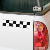 Schwarzweiss-Schachbrett-Retro Hipster Autoaufkleber (Auf Lkw)