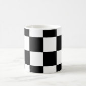 Schwarzweiss-Schachbrett-Retro Hipster Kaffeetasse (Mittel)
