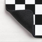 Schwarzweiss-Schachbrett-Retro Hipster Mousepad (Ecke)