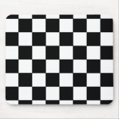 Schwarzweiss-Schachbrett-Retro Hipster Mousepad (Vorne)