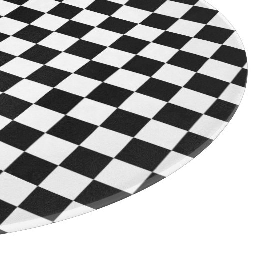 Schwarzweiss-Schachbrett Schneidebrett (Ecke)