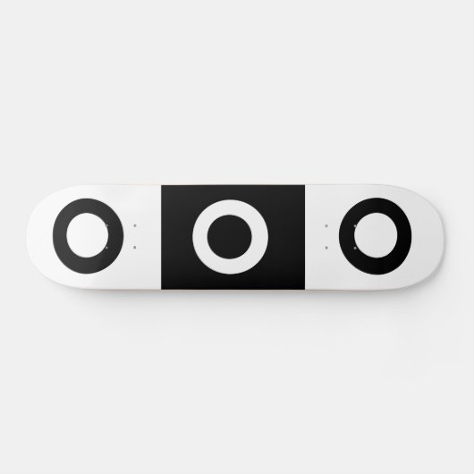 Schwarzweiß-Schachbrett Skateboard (Horizontal)