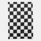Schwarzweiss-Schachbrettmuster Geschirrtuch (Vertikal)