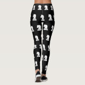 Schwarzweiß-Schachmuster-Leggings Leggings (Rückseite)