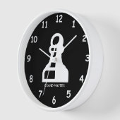 Schwarzweiß-Schachuhr-Design Uhr (Winkel)