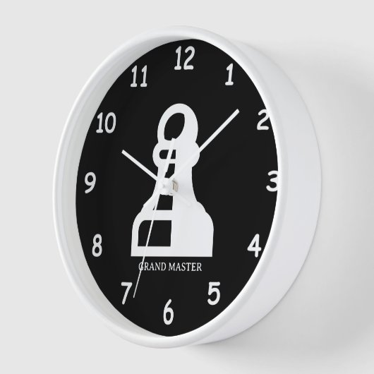 Schwarzweiß-Schachuhr-Design Uhr (Winkel)