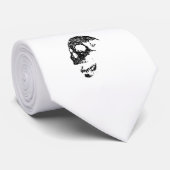 Schwarzweiss-Schädel-Entwurf Krawatte (Gerollt)