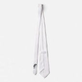 Schwarzweiss-Schädel-Entwurf Krawatte (Rückseite)