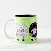 Schwarzweiss-Schafe Zweifarbige Tasse (Links)