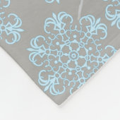 Schwarzweiss-Schlittenhund Fleecedecke (Ecke)