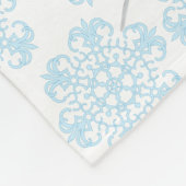 Schwarzweiss-Schlittenhund Fleecedecke (Ecke)