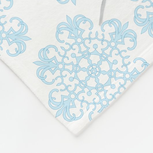 Schwarzweiss-Schlittenhund Fleecedecke (Ecke)