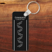 Schwarzweiß-Schlüsselanhänger Schlüsselanhänger (Rückseite)