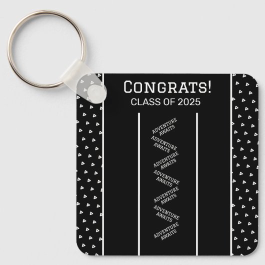 Schwarzweiß-Schlüsselanhänger Schlüsselanhänger (Vorderseite)