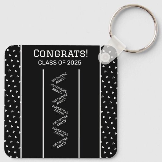 Schwarzweiß-Schlüsselanhänger Schlüsselanhänger (Rückseite)