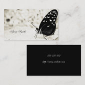 Schwarzweiss-Schmetterling Visitenkarte (Vorne/Hinten)