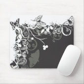 Schwarzweiss-Schmetterlinge Mousepad (Mit Mouse)