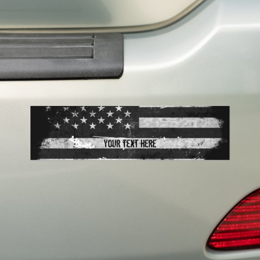 Schwarzweiss-Schmutz-amerikanische Flagge Autoaufkleber (Auf Auto)