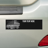 Schwarzweiss-Schmutz-amerikanische Flagge Autoaufkleber (Auf Auto)