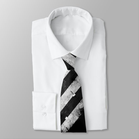 Schwarzweiss-Schmutz-amerikanische Flagge Krawatte (Gebunden)