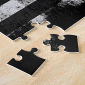 Schwarzweiss-Schmutz-amerikanische Flagge Puzzle (Seite)