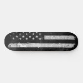 Schwarzweiss-Schmutz-amerikanische Flagge Skateboard (Horizontal)