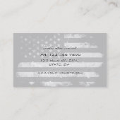 Schwarzweiss-Schmutz-amerikanische Flagge Visitenkarte (Rückseite)