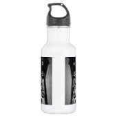 Schwarzweiss-Schreibmaschine Edelstahlflasche (Rückseite)