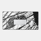 Schwarzweiß Schreibtischunterlage (Tastatur & Maus)