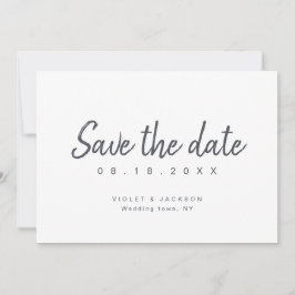 Schwarzweiß-Schriftzeichen Save the Date