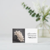 Schwarzweiß-Script-Foto-Fotograf-Geschäft Visitenkarte (Stehend Vorderseite)