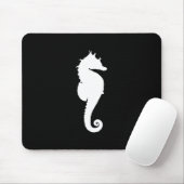 Schwarzweiß-Seepferdchen Mousepad (Mit Mouse)