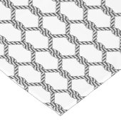 Schwarzweiss-Seeseil-Muster Kurzer Tischläufer (Ecke)