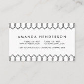 Schwarzweiss-Seeseil-Muster Visitenkarte (Rückseite)