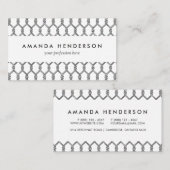 Schwarzweiss-Seeseil-Muster Visitenkarte (Vorne/Hinten)