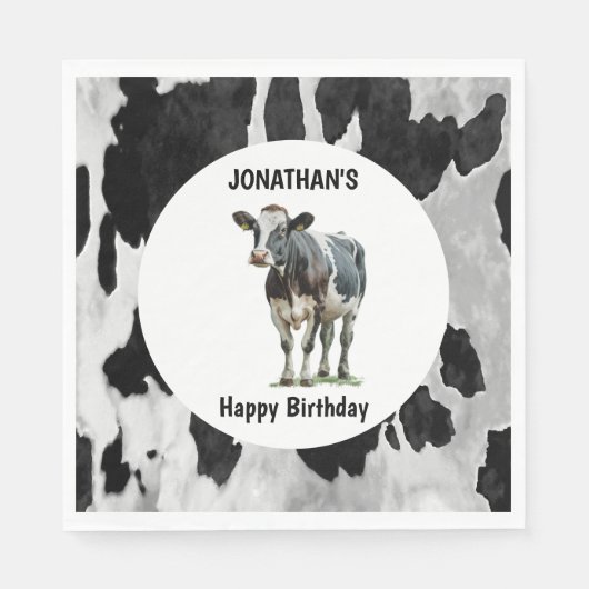 Schwarzweiß Serviette (Vorderseite)